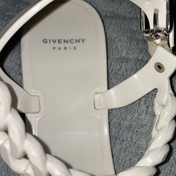 Givenchy White Nea Chain Jelly Sandals Sz 40 - Picture 2 of 8